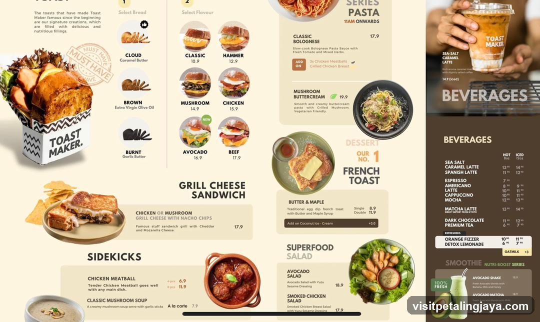 Toast Maker Menu