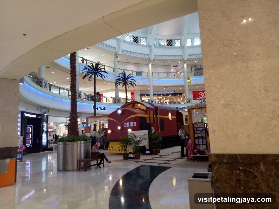 Mall Interior with Train Display