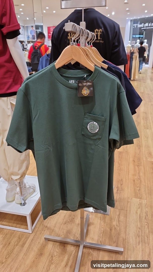 Green T-Shirt Display in Store