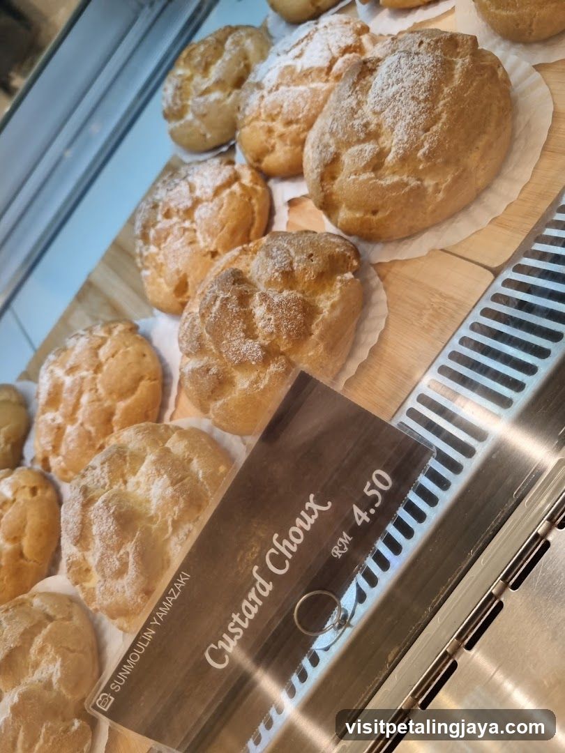 Custard Choux Pastries Display