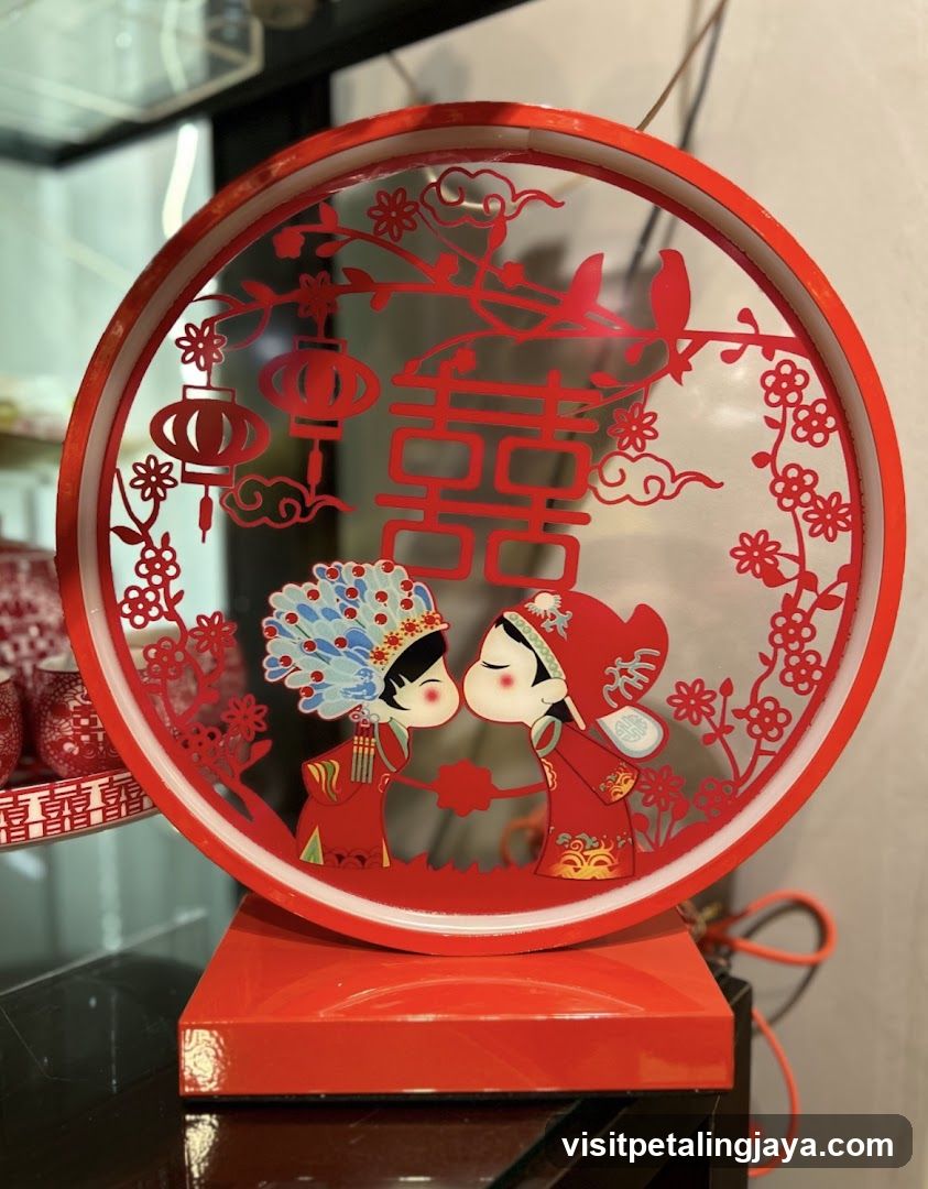 Red Wedding Paper Cut Decoration
