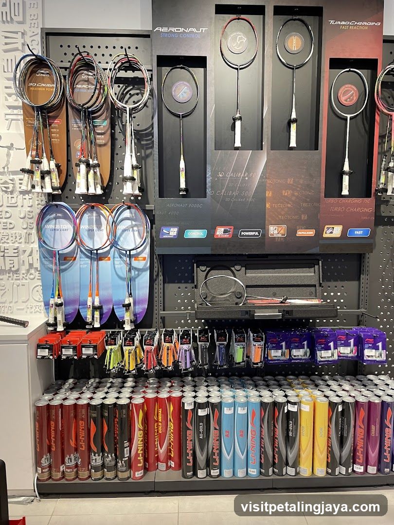 Badminton Equipment Display