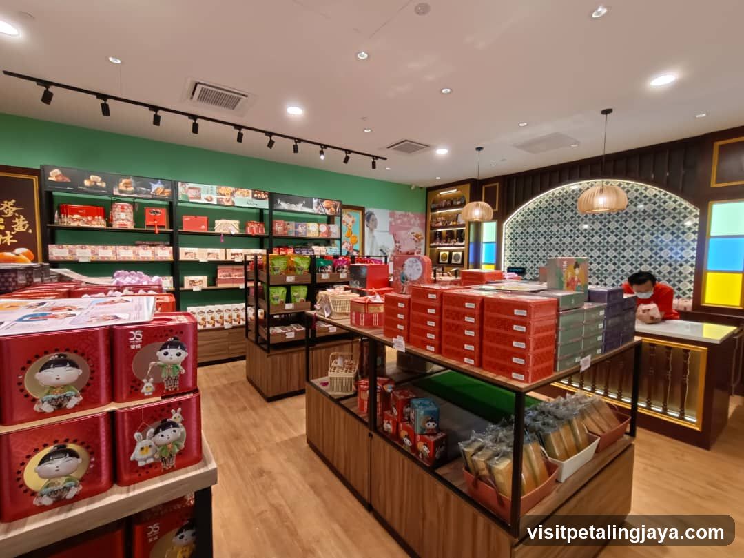 Interior of a gift shop or bakery display area