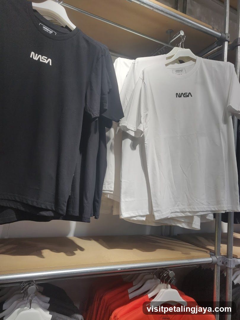 NASA T-shirts on display rack