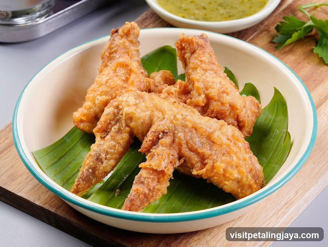 Fried Chicken Wings with Green Sauce