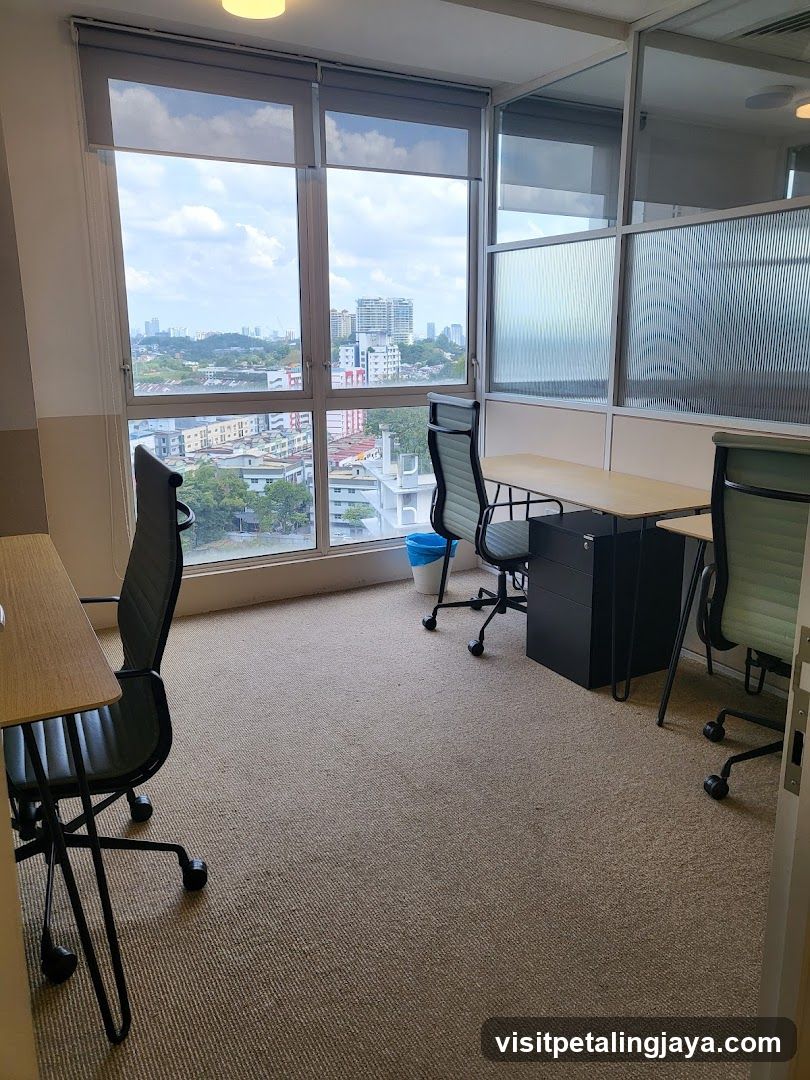 Office Interior with City View