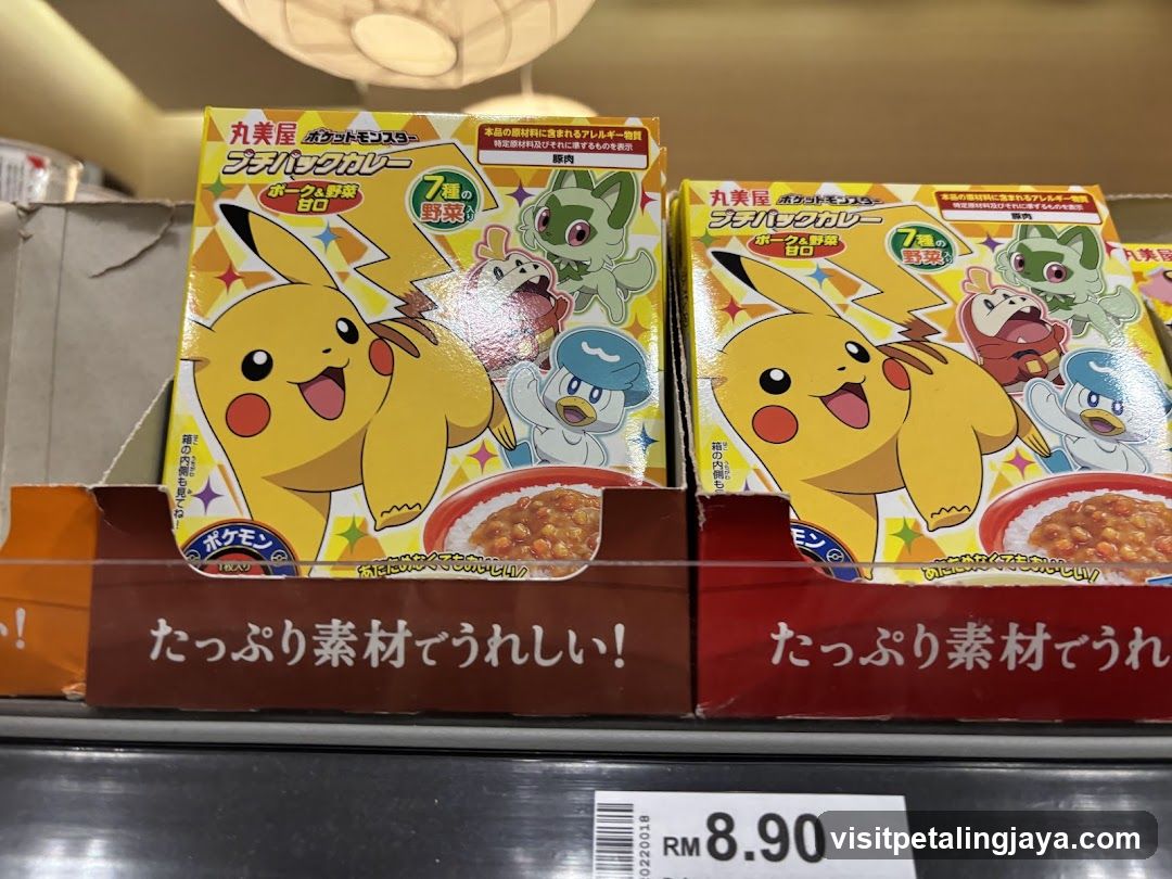 Pokémon Instant Noodle Boxes on Shelf