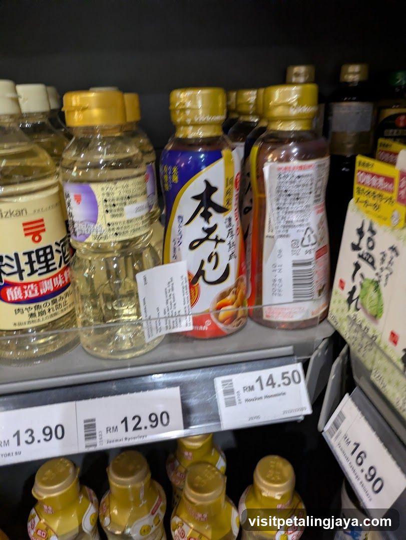 Japanese condiments shelf