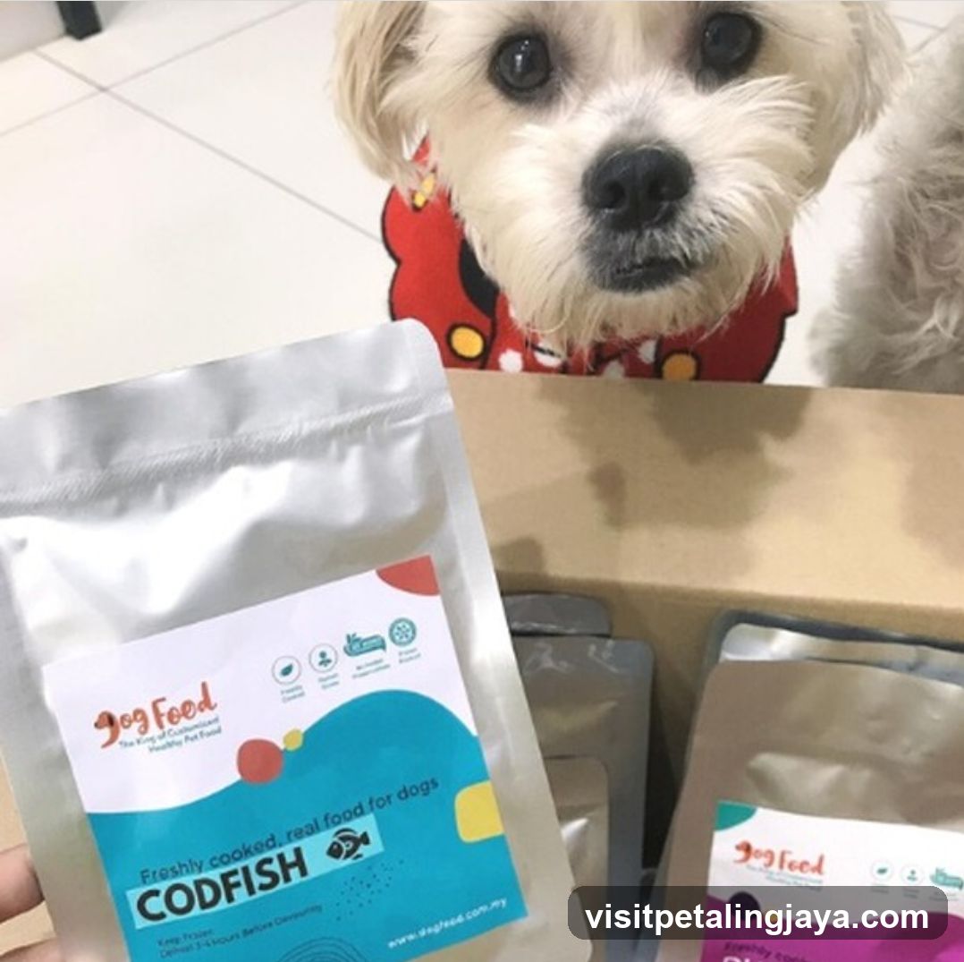 Dog Food Product Display with Puppy