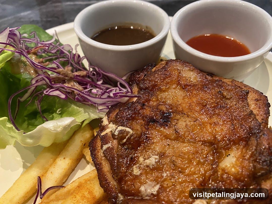 Fried Chicken with Fries and Salad