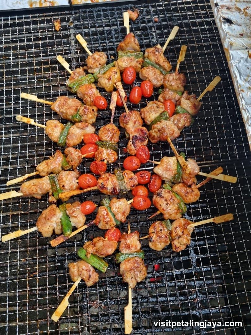 Grilled Skewers on a Grill