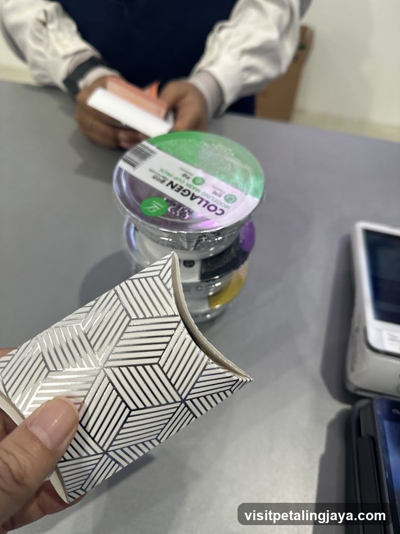 Product display at counter