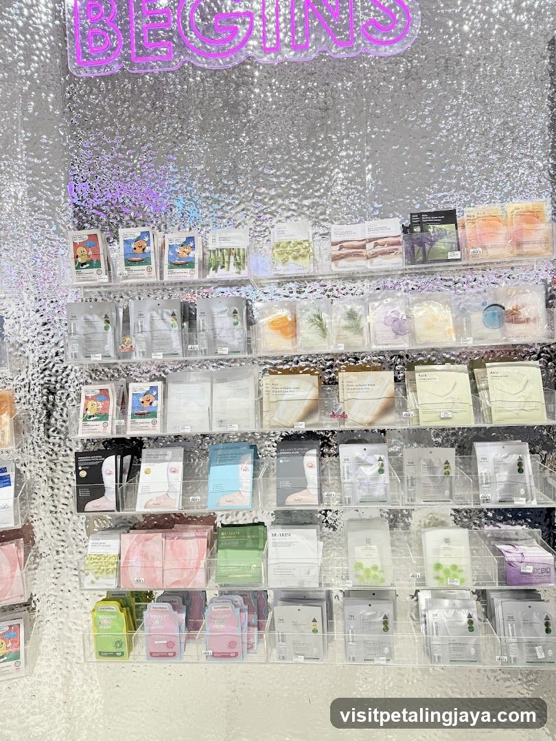 Beauty Product Display Wall