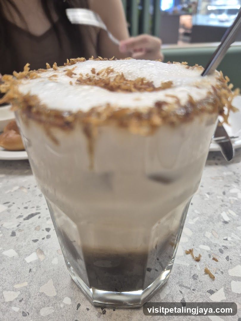 Iced Coffee with Coconut Topping