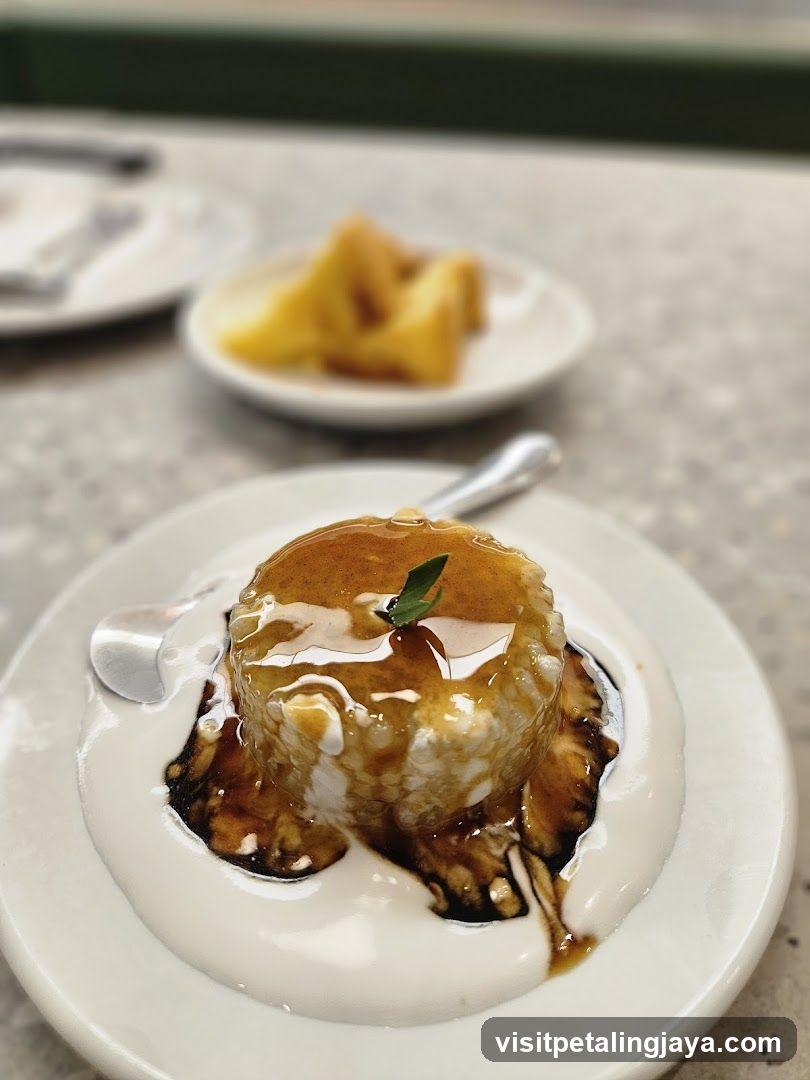 Dessert with Syrup and Cream