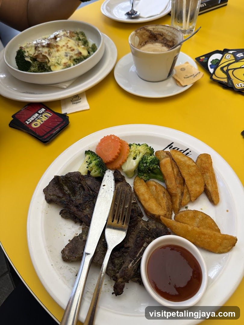 Dining Table with Food and Drinks