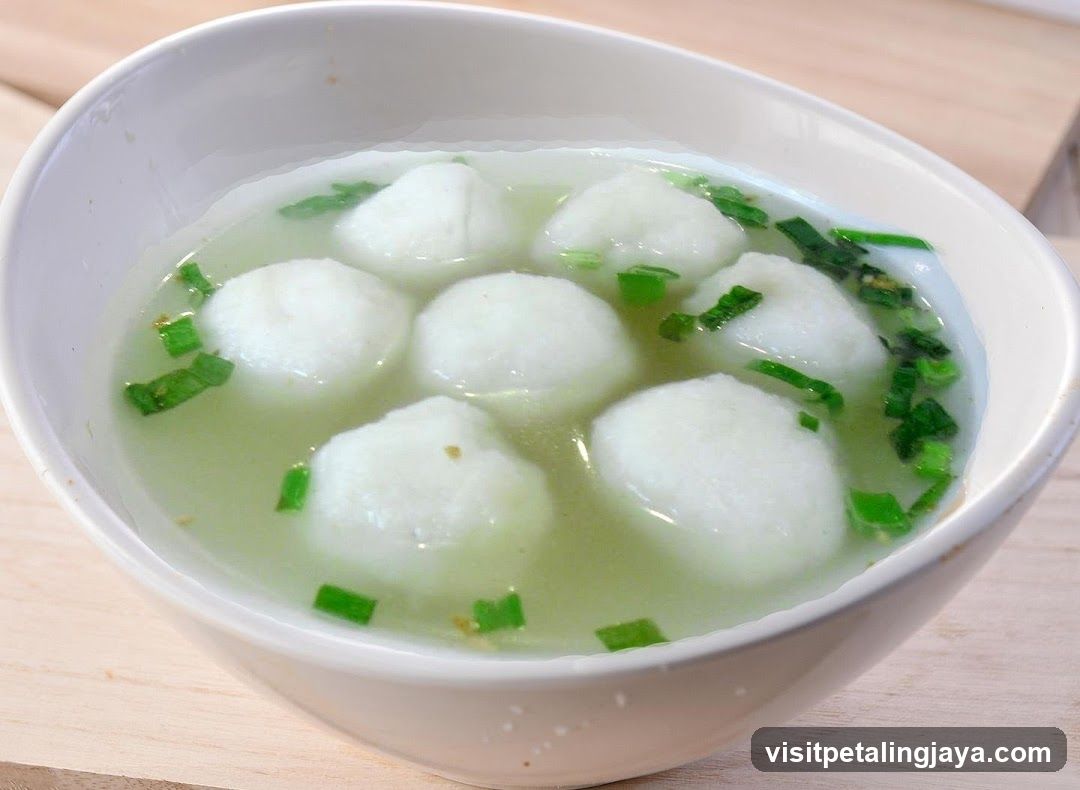 Fish Ball Soup with Scallions