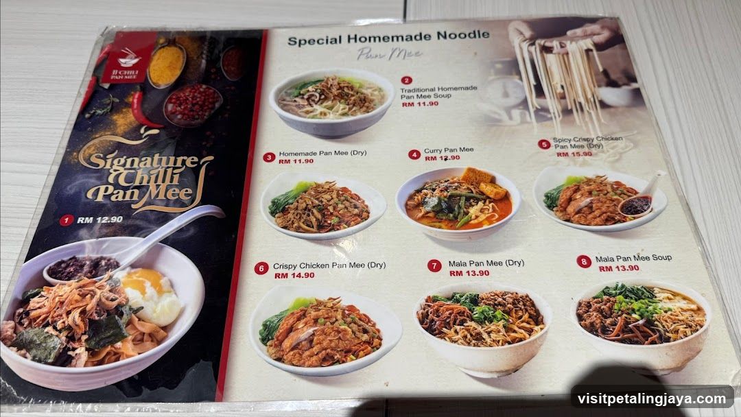 Special Homemade Noodle Pan Mee Menu