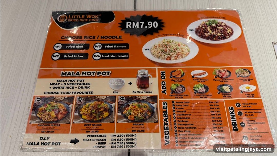 Little Wok Fried Rice King Menu
