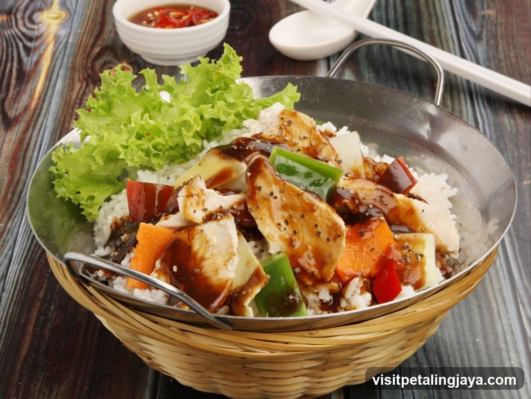 Stir-fried Chicken with Vegetables and Rice