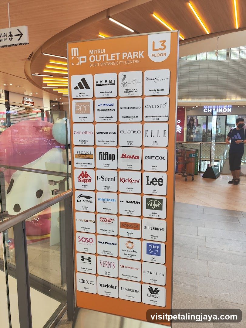 Mitsui Outlet Park Brand Directory