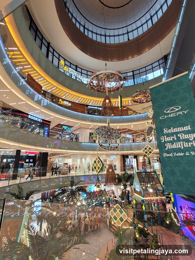Shopping Mall Interior with Decorations