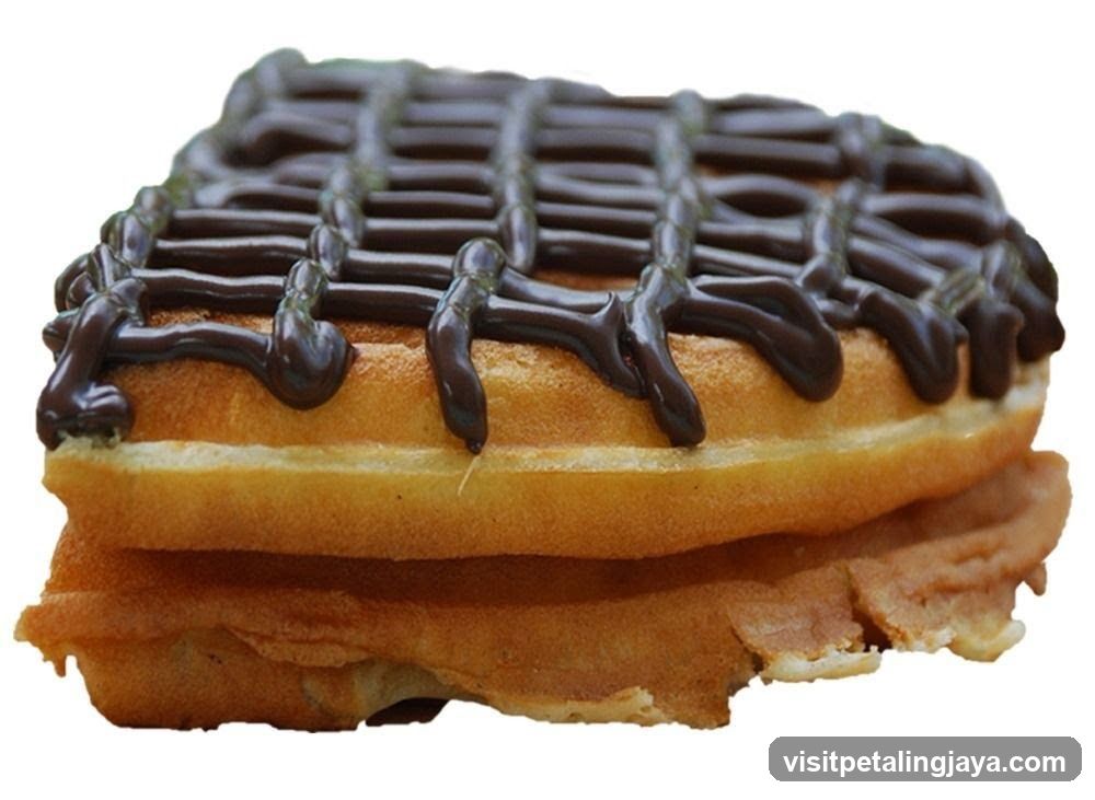 Chocolate Drizzled Waffle