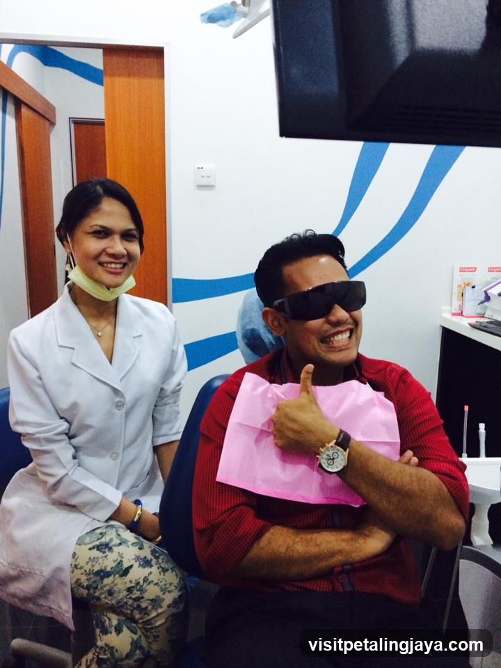 Dental Clinic Interior with Patient and Staff