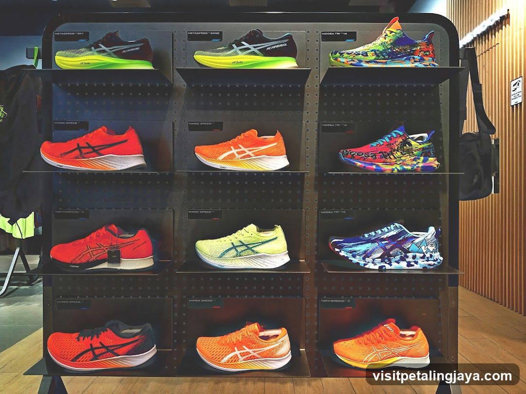 ASICS Running Shoes Display