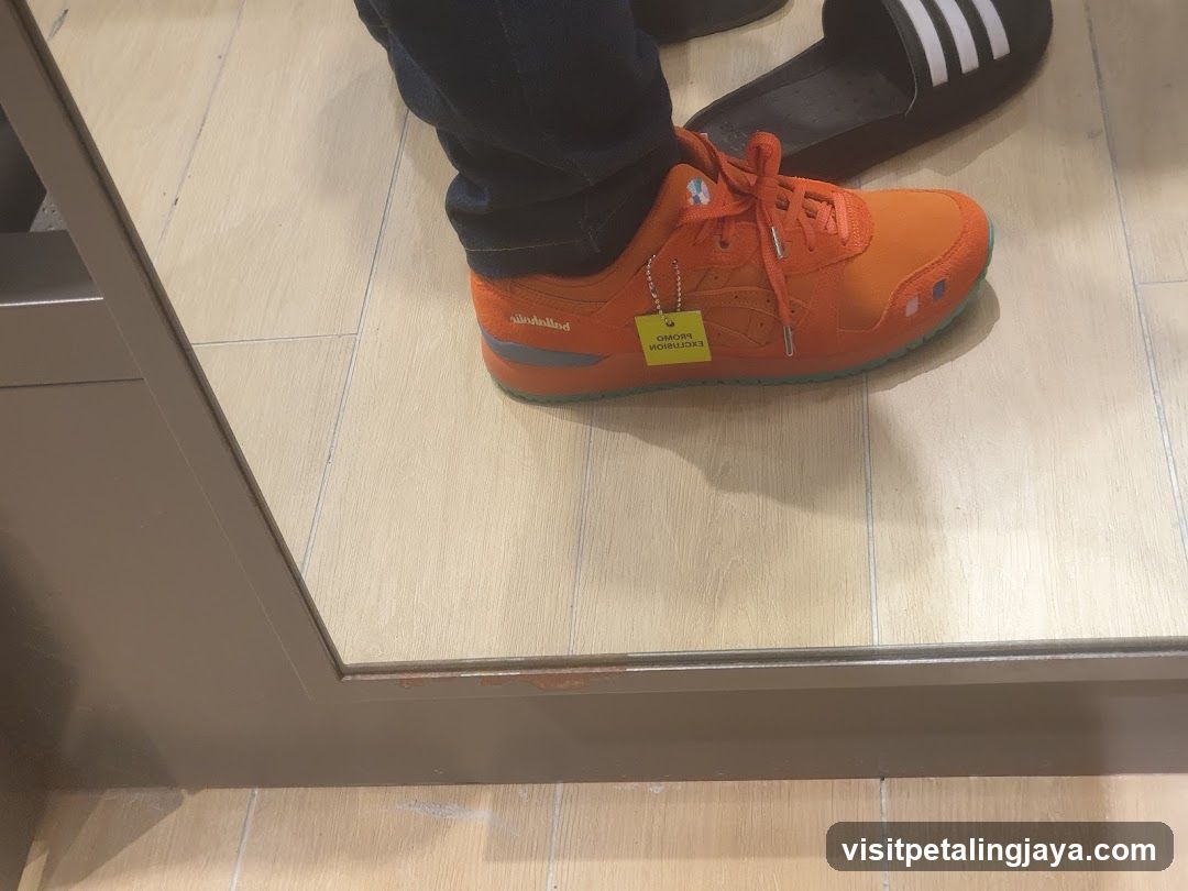 Orange Sneaker with Tag