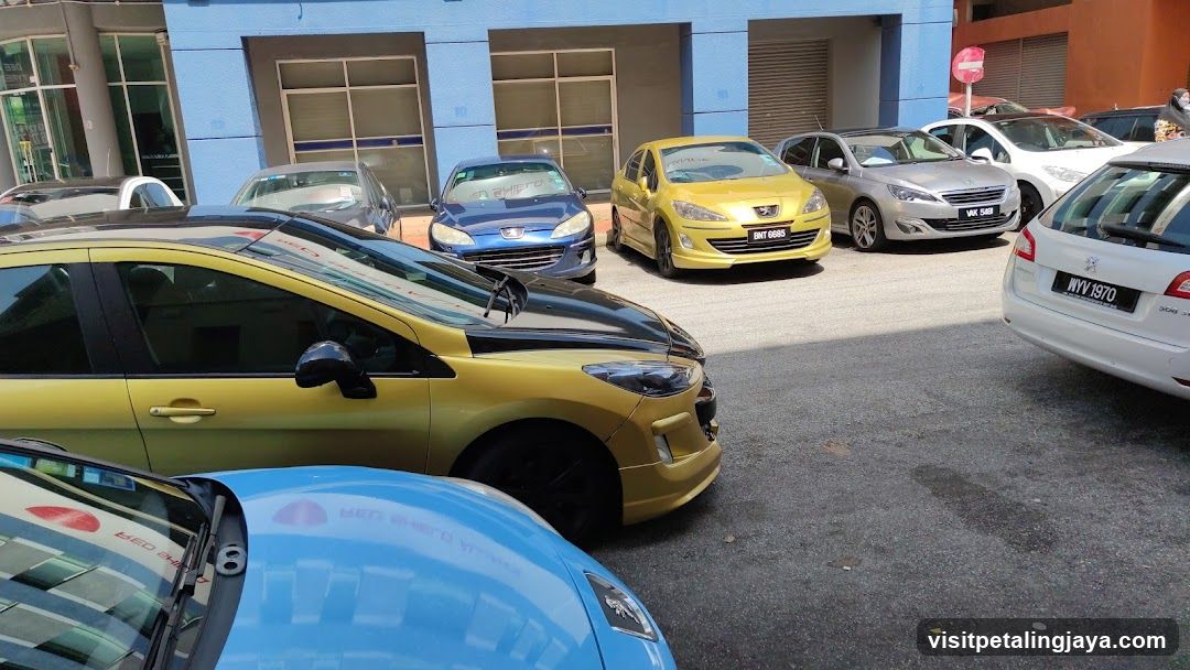Parking Lot with Cars