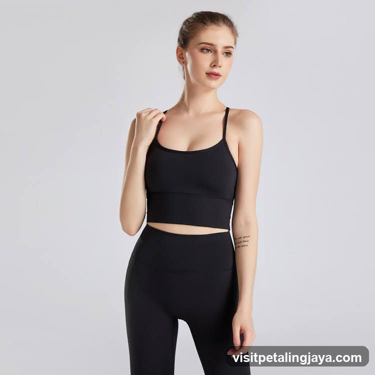 Woman in black athletic wear