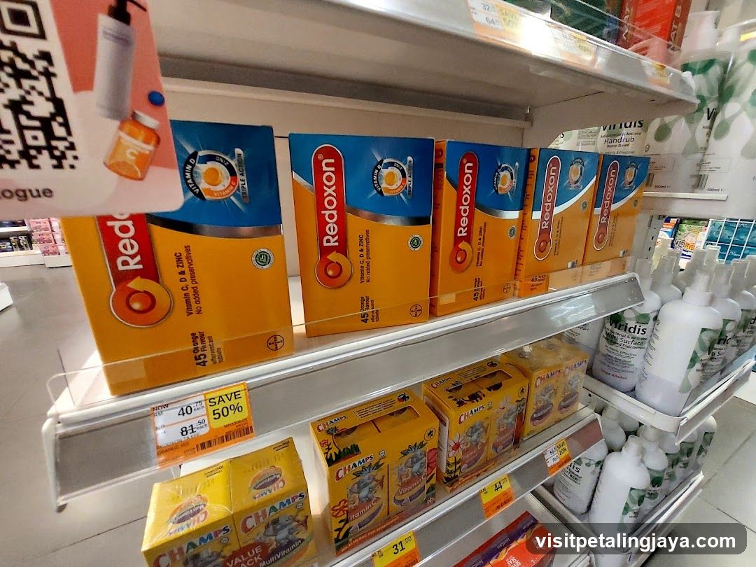 Shelf Display in Pharmacy or Store