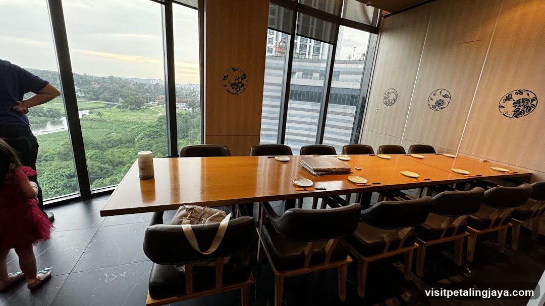 Dining Room Interior with City View