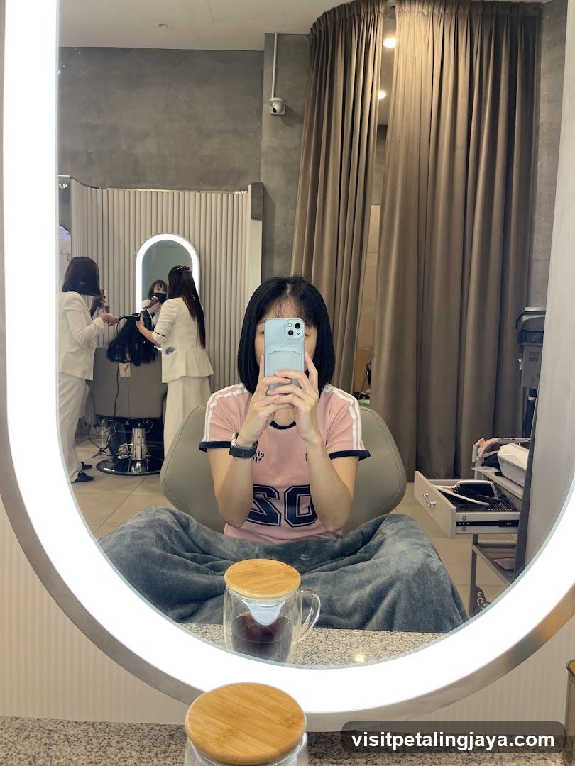 Salon Interior Mirror Selfie