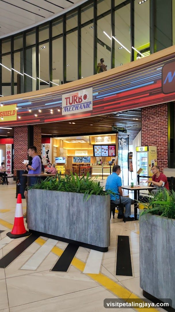 Food Court Interior with Turbo Mechanic Shop