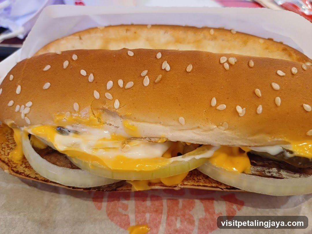 Cheeseburger with Onions and Cheese