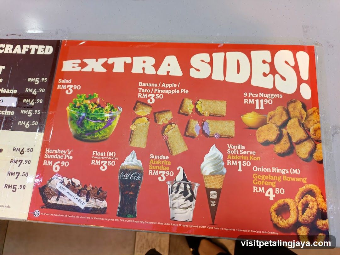 Extra Sides Menu Board