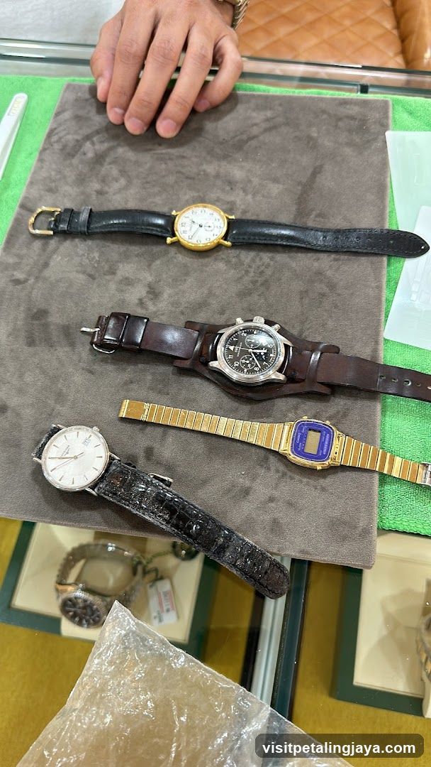 Watches Displayed on Velvet Mat