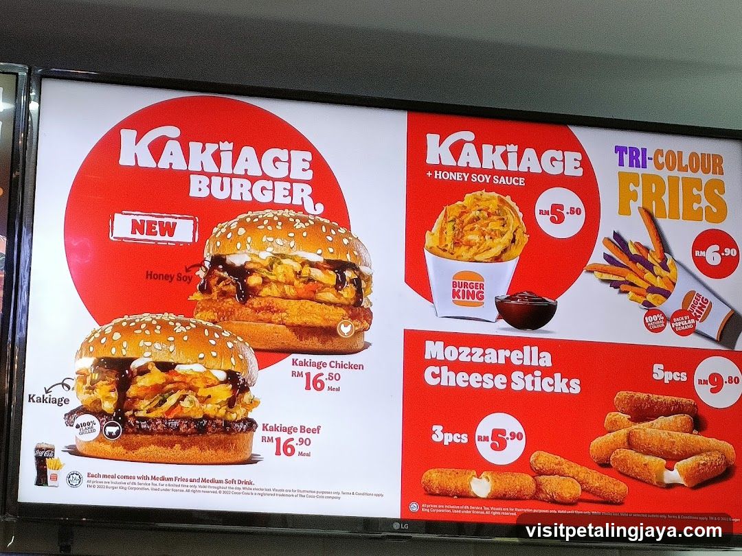 Kakiage Burger Menu Board
