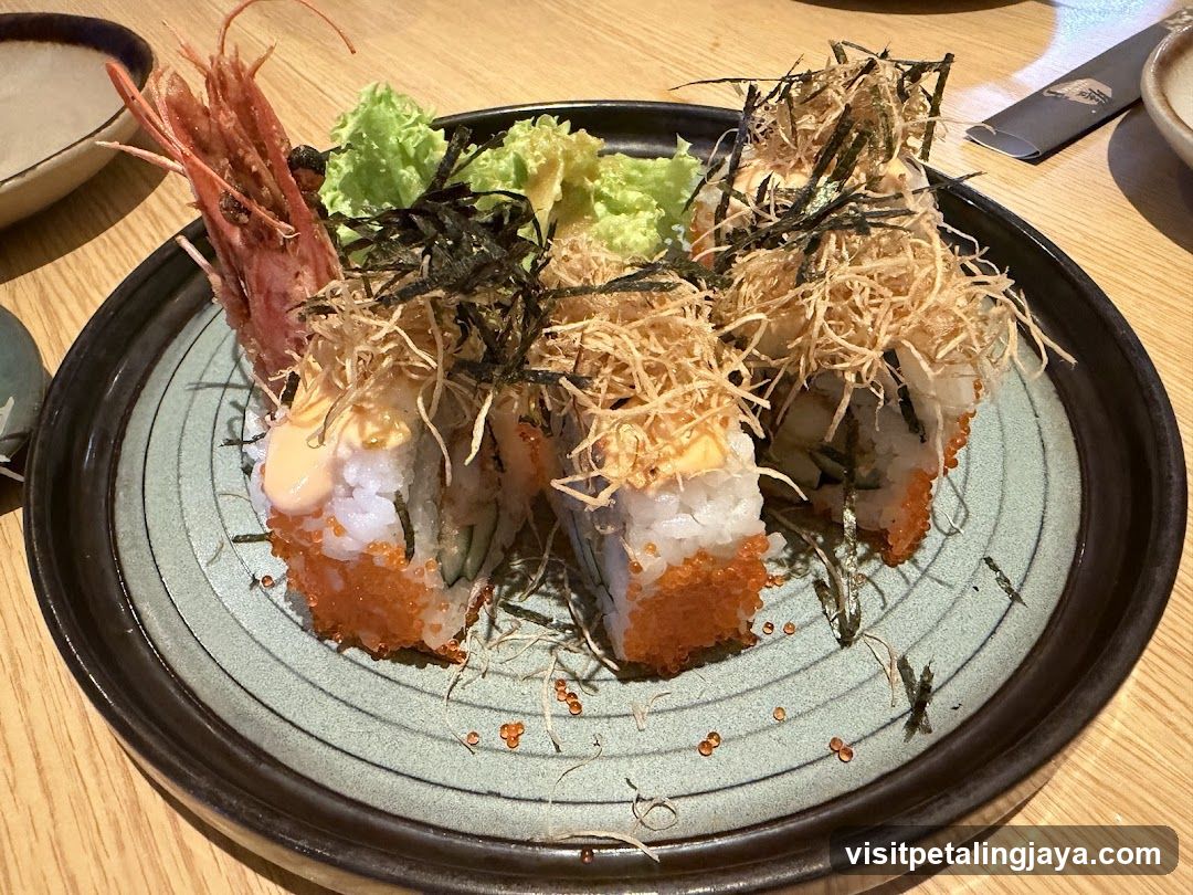 Sushi Platter with Shrimp and Tofu