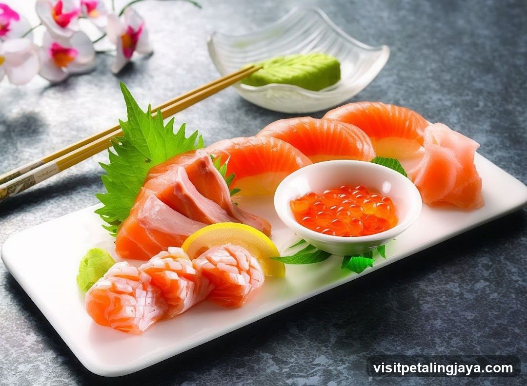 Sashimi Platter with Salmon and Roe