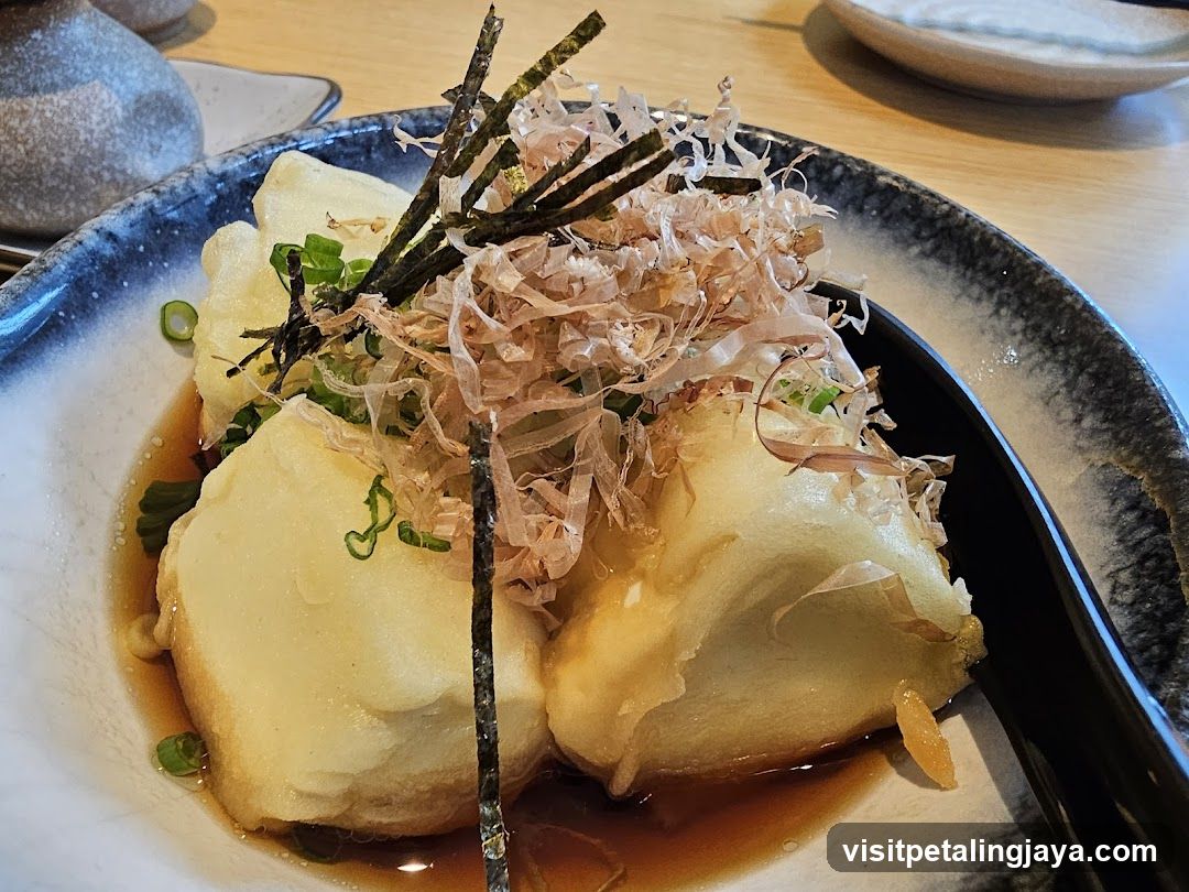 Japanese Dish with Tofu and Seasoning