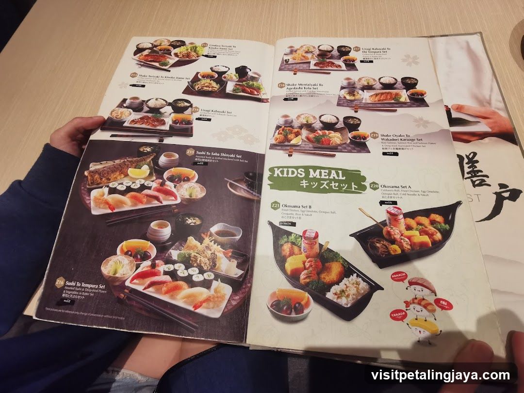 Japanese Restaurant Menu Spread