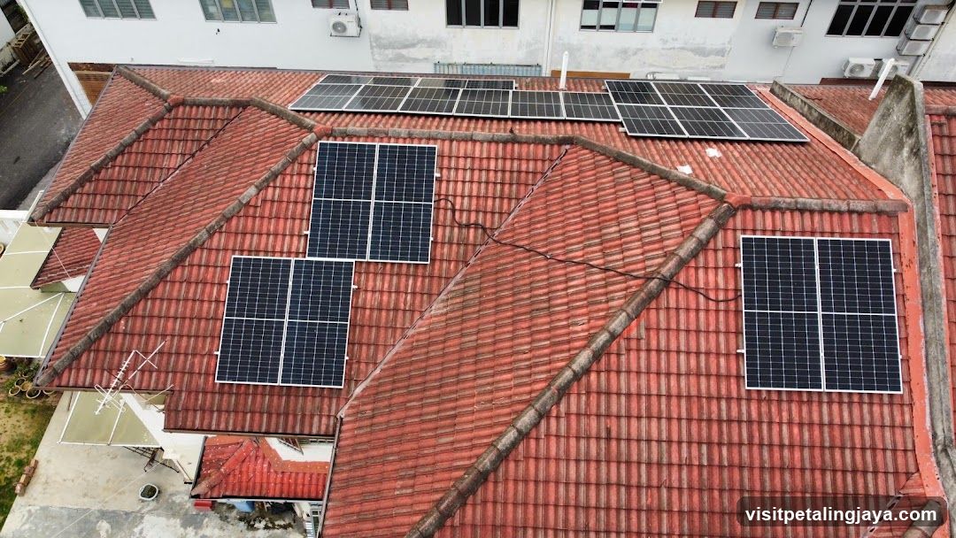 Solar Panels on Red Tiled Roof