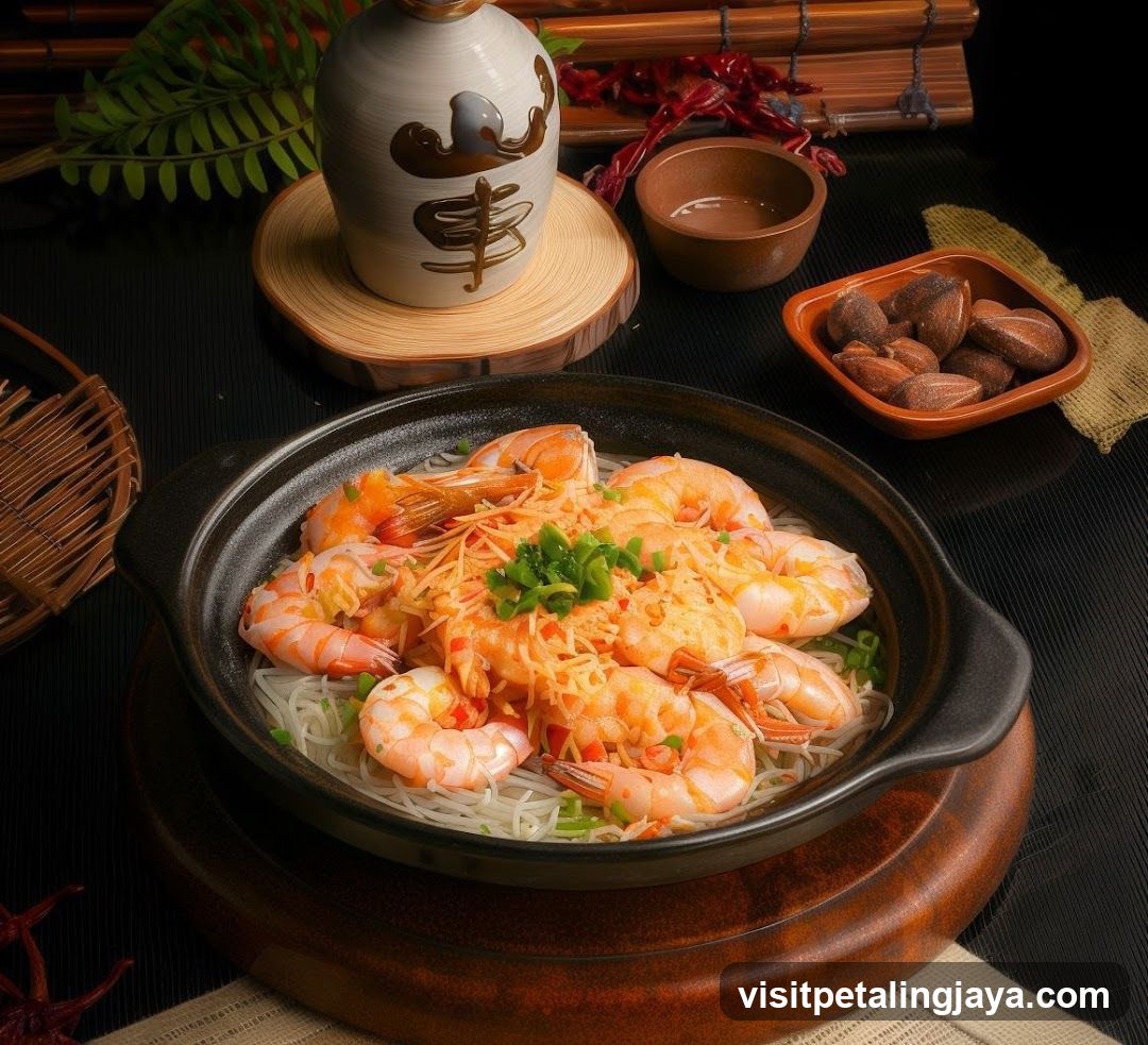 Shrimp Noodle Dish with Garnish