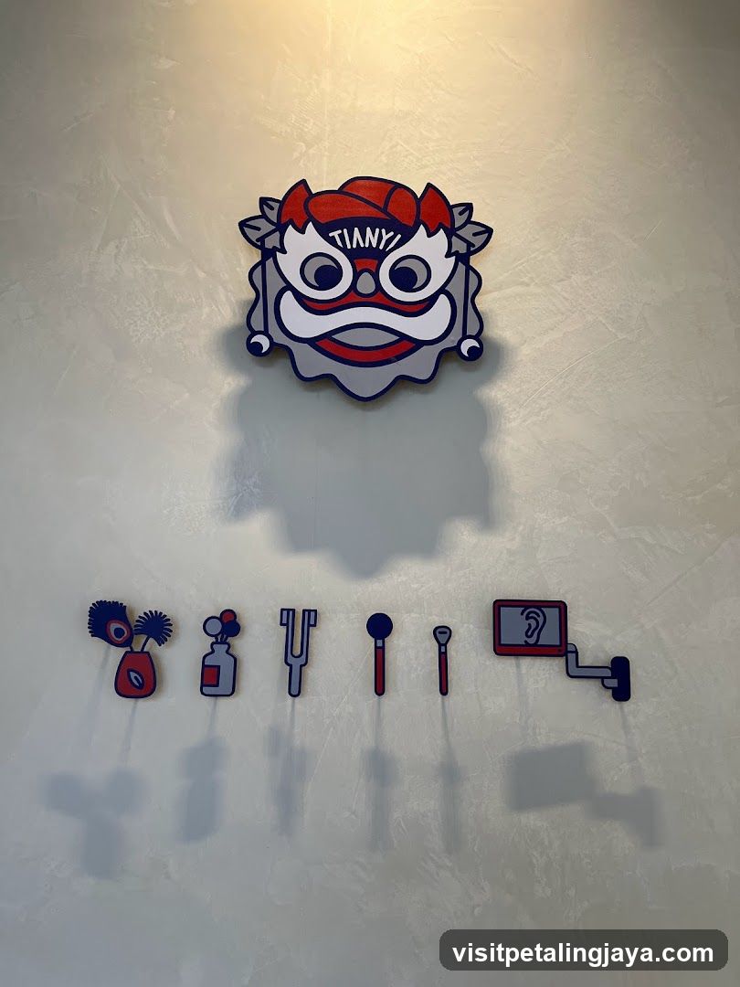 Wall Decor with Lion Mask and Tools