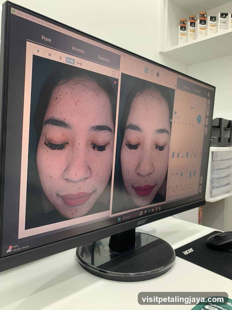 Skin Analysis Screen Display