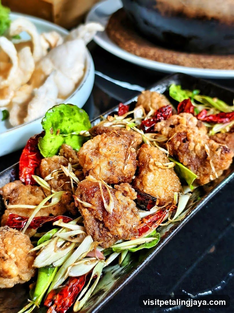 Fried Chicken with Dried Chilies and Scallions