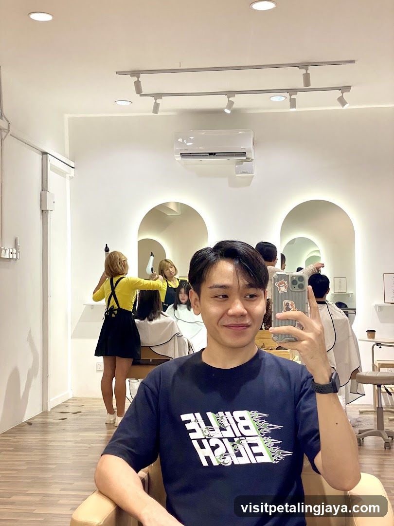 Hair Salon Interior Selfie